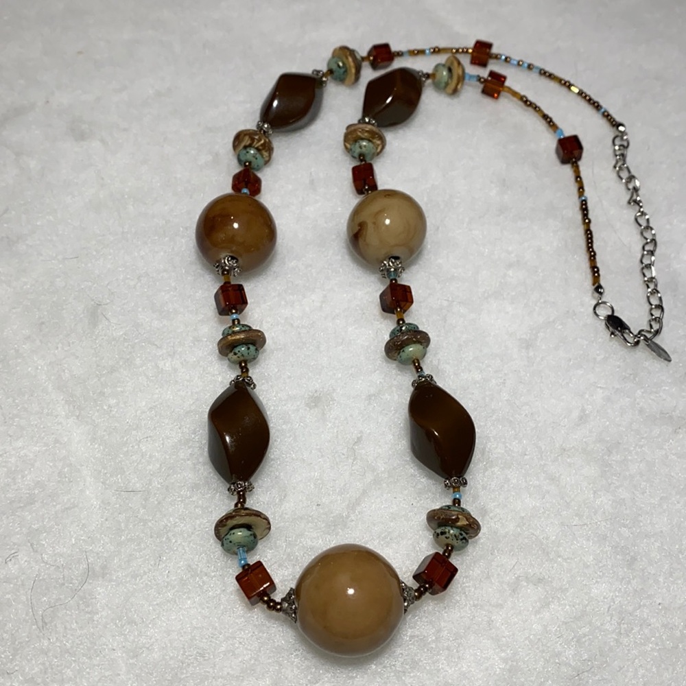 EsMor Brown & Tan Fashion Necklace
